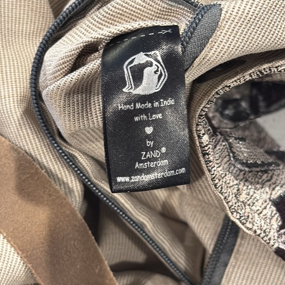 ZAND Amsterdam purse bag tote silver cream floral with movable straps - Picture 10 of 16